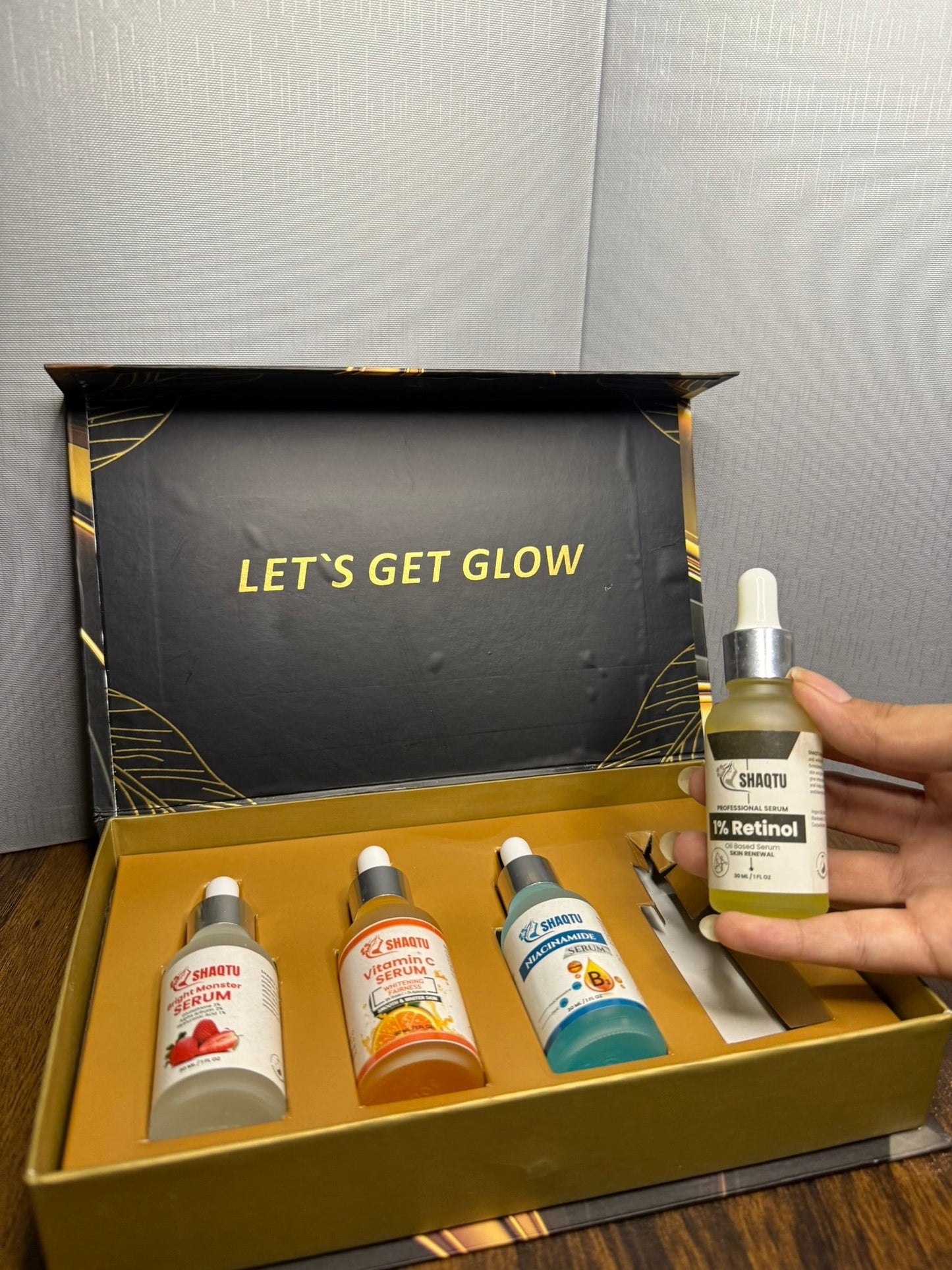 Shaqtu Serums Kit – 4 Serums for Brightening, Anti-Aging, Vitamin-C and Hydration